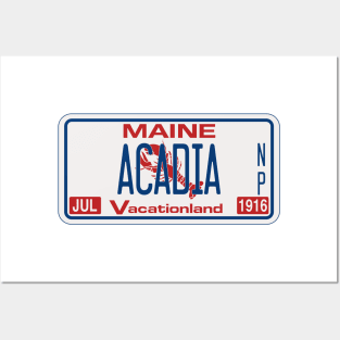 Acadia National Park license plate Posters and Art